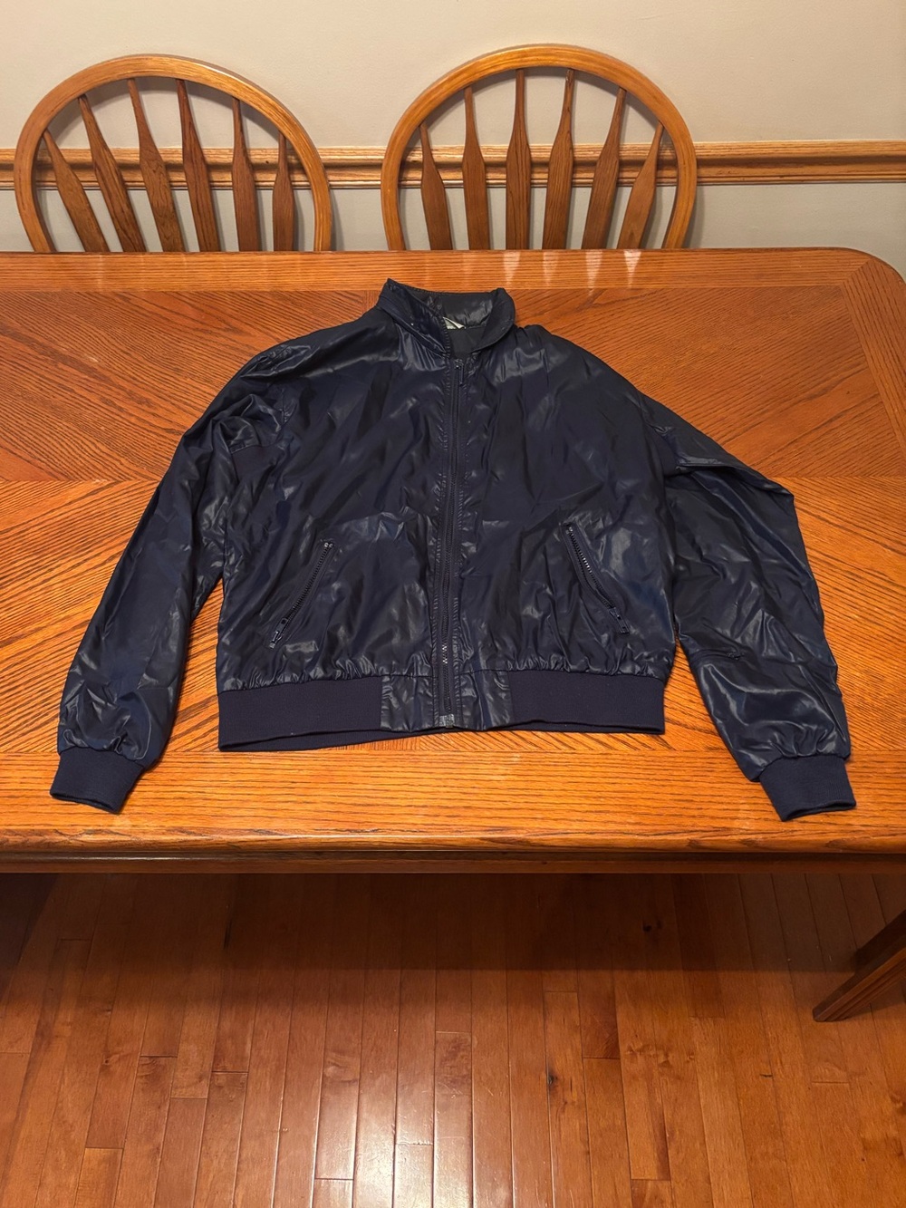 Vintage Izod Club Jacket Mens Large Navy Blue